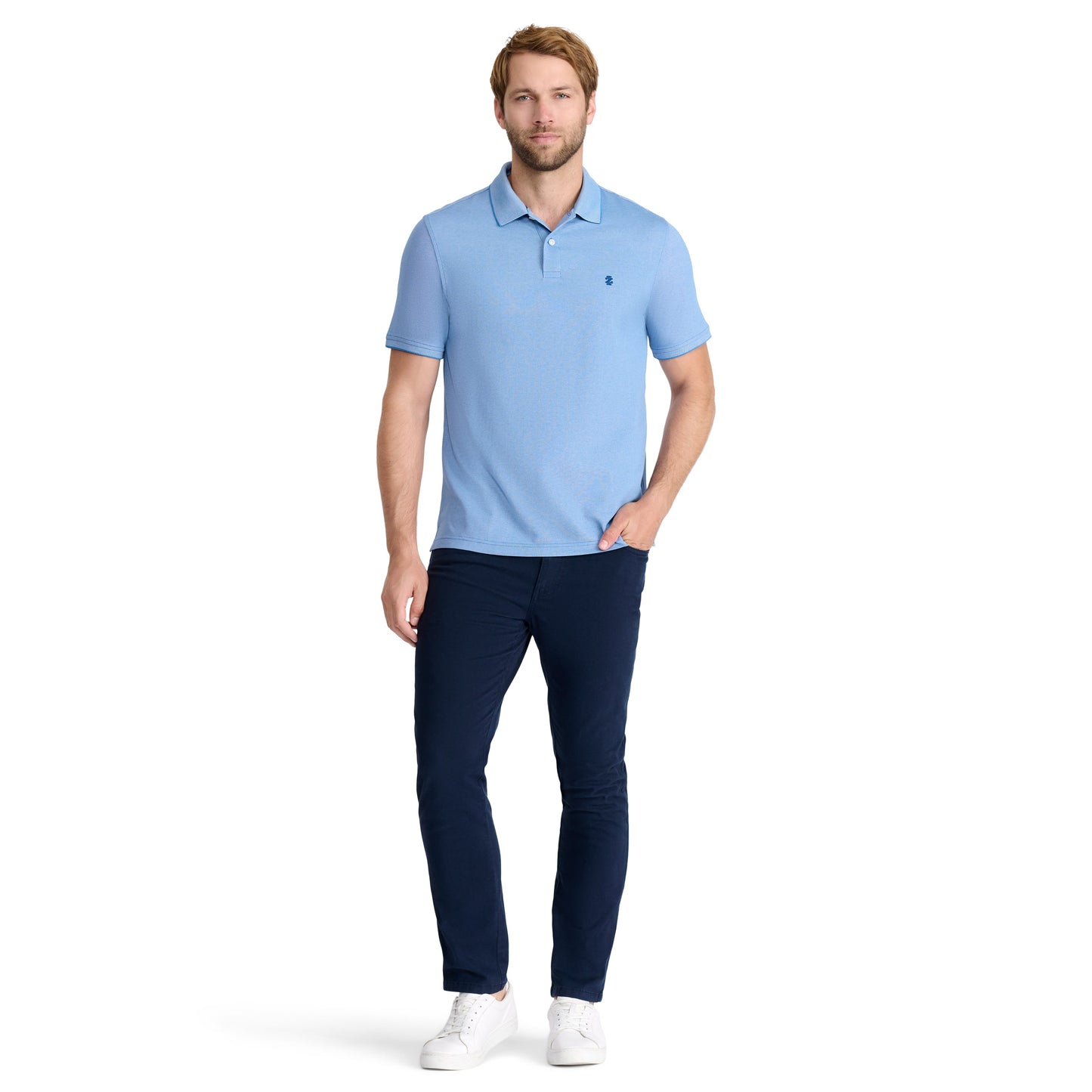 Izod ADVANTAGE PERFORMANCE SHORT-SLEEVE POLO SHIRT BRIGHT COBALT