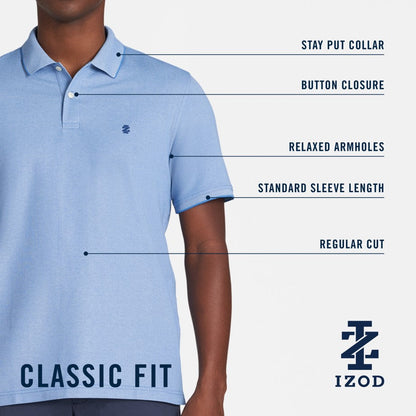 Izod ADVANTAGE PERFORMANCE POLO - ROCK HEATHER