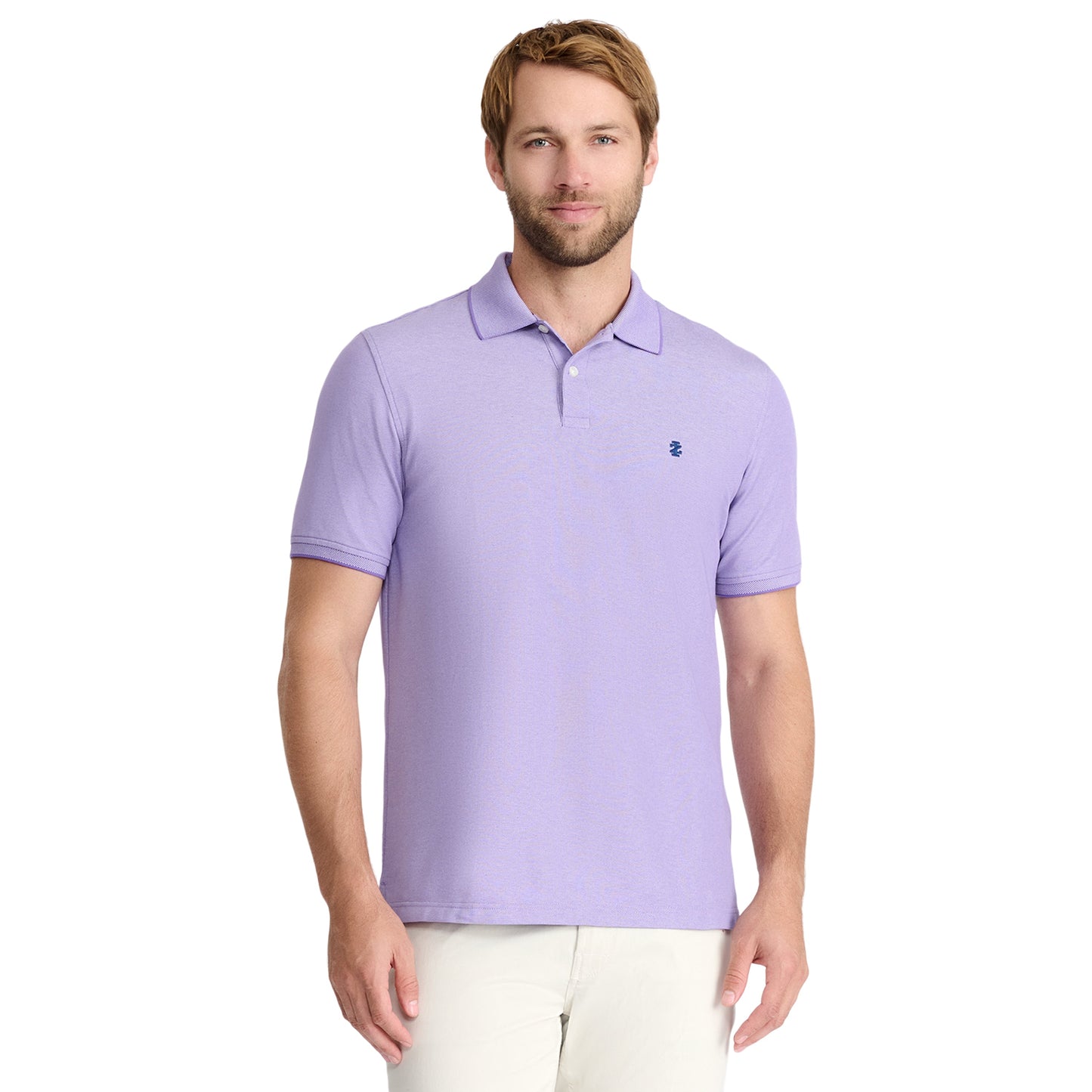 Izod ADVANTAGE PERFORMANCE SHORT-SLEEVE POLO SHIRT DAHLIA PURPLE