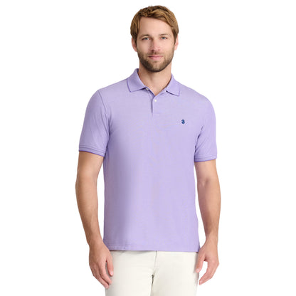 Izod ADVANTAGE PERFORMANCE SHORT-SLEEVE POLO SHIRT DAHLIA PURPLE