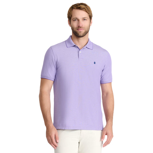 Izod ADVANTAGE PERFORMANCE SHORT-SLEEVE POLO SHIRT DAHLIA PURPLE