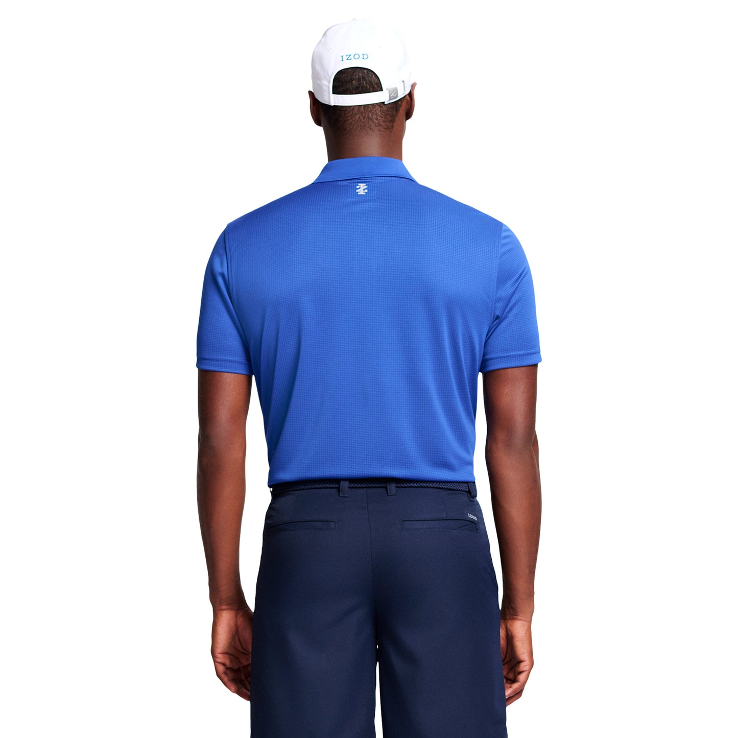 Izod Performance Golf Grid Stretch Polo - Cobalt Blue