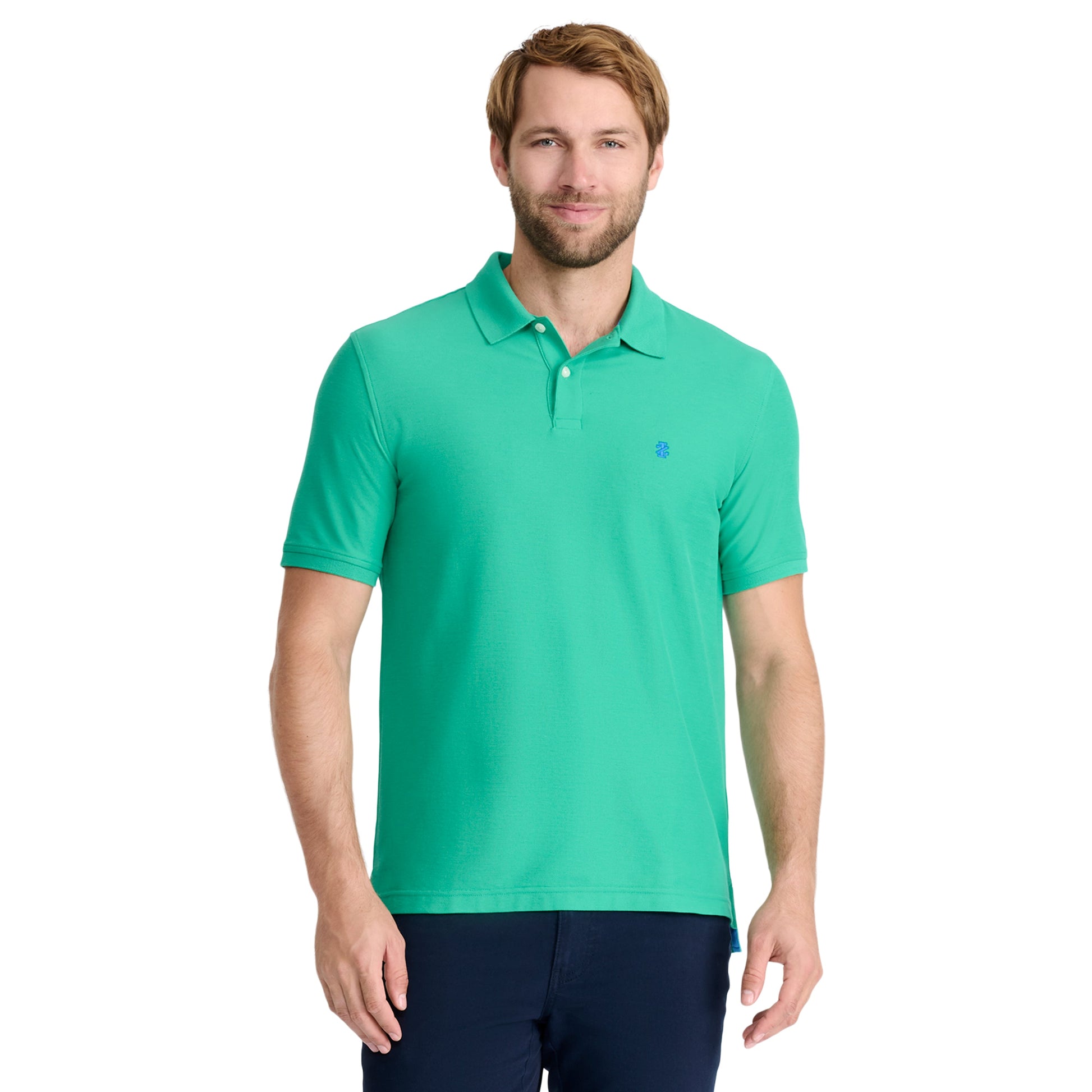 Izod ADVANTAGE PERFORMANCE SHORT-SLEEVE POLO SHIRT SIMPLY GREEN