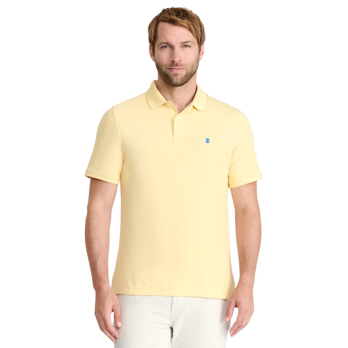 Izod ADVANTAGE PERFORMANCE SHORT-SLEEVE POLO SHIRT LEMON