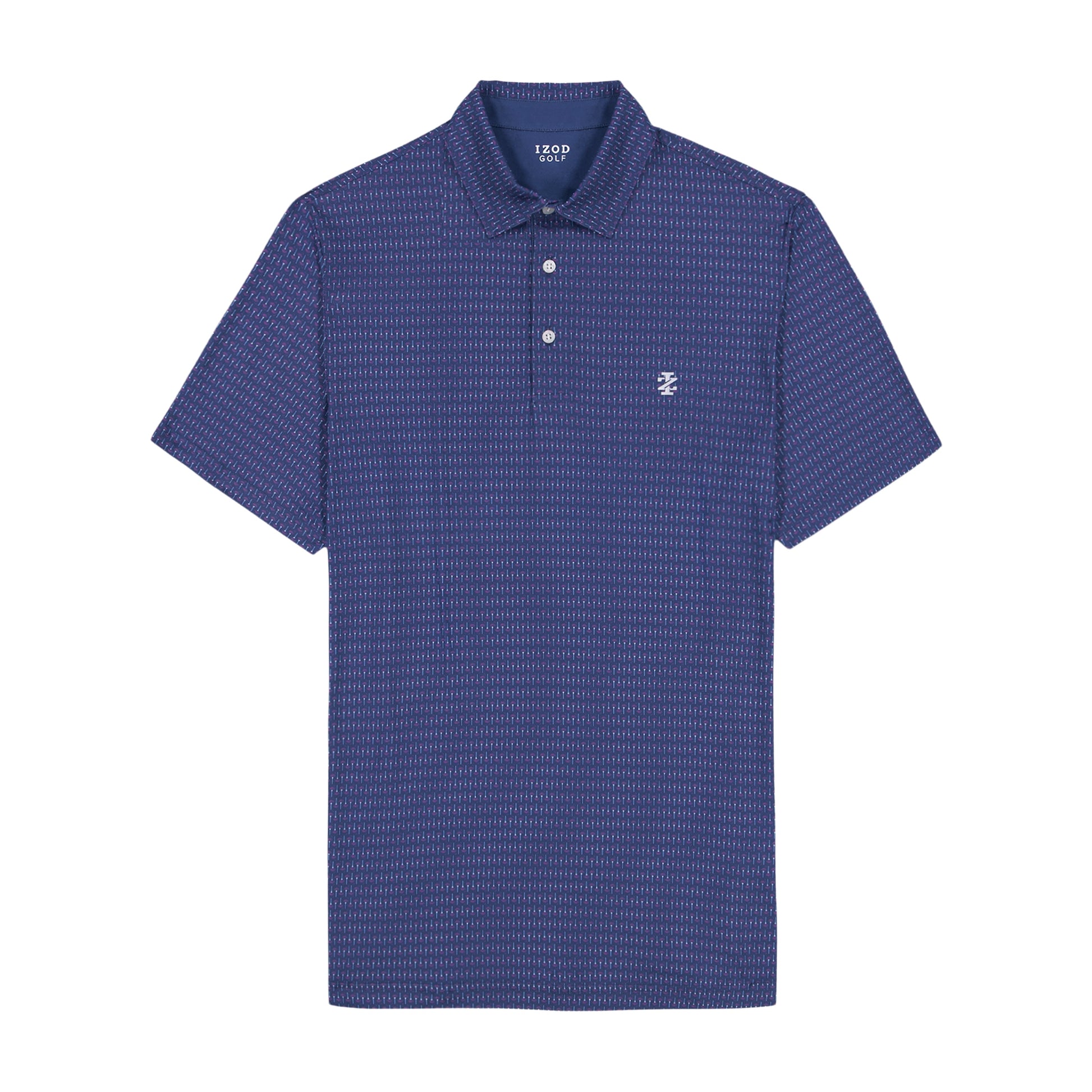 Izod Golf Swingflex Elite Printed Polo - Medieval Blue