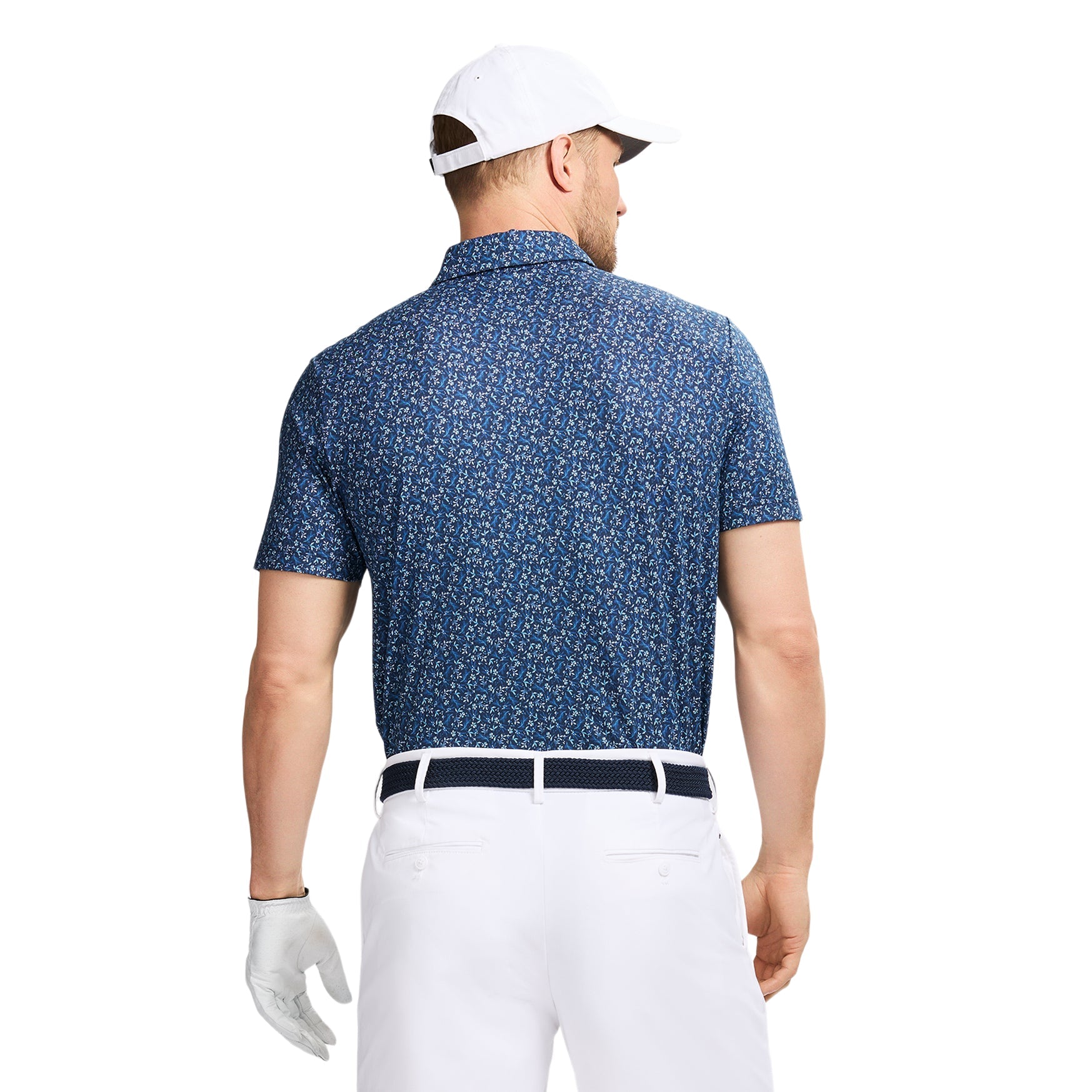 Izod Golf Swingflex Elite Printed Polo - Navy Blazer