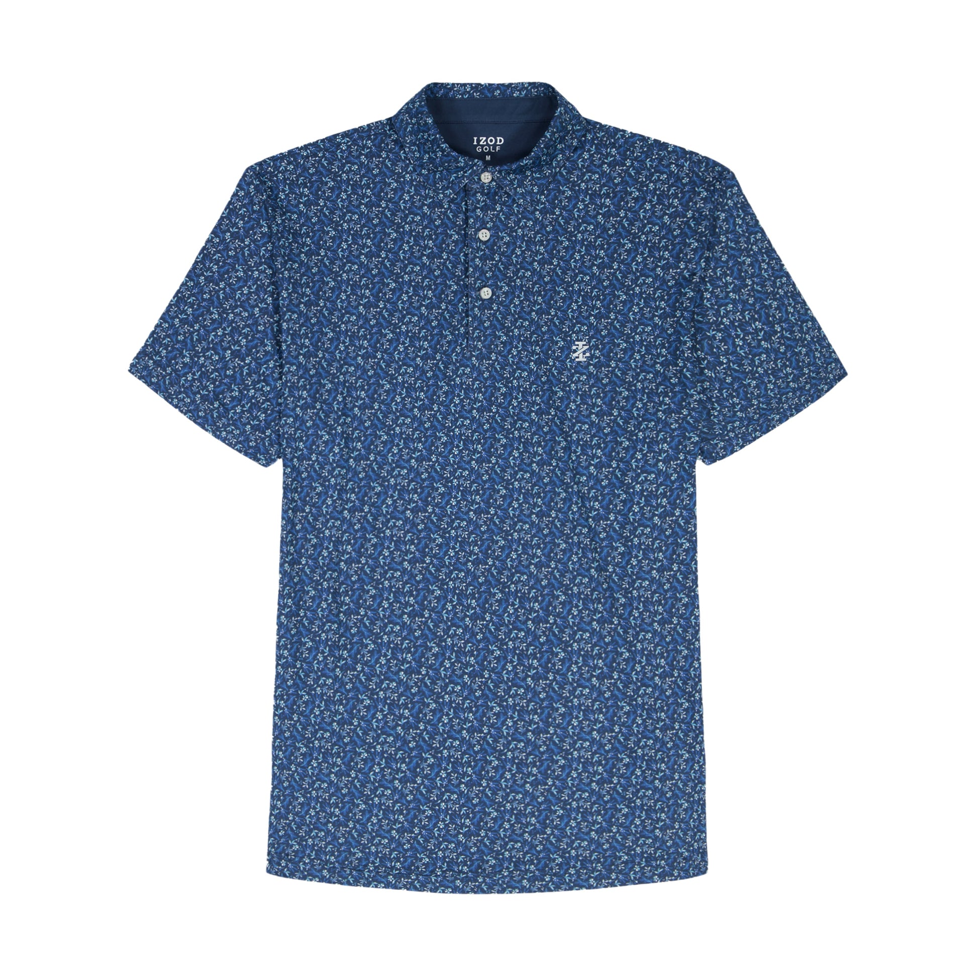 Izod Golf Swingflex Elite Printed Polo - Navy Blazer