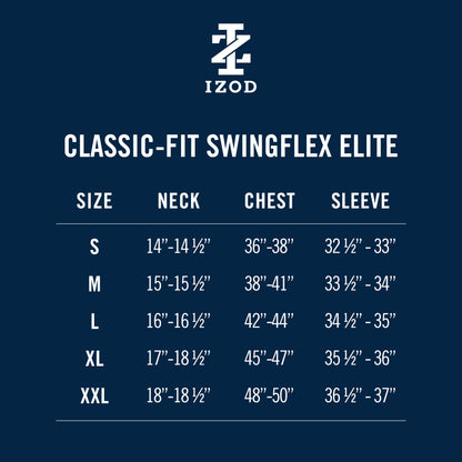 Izod Golf Swingflex Elite Printed Polo - Navy Blazer