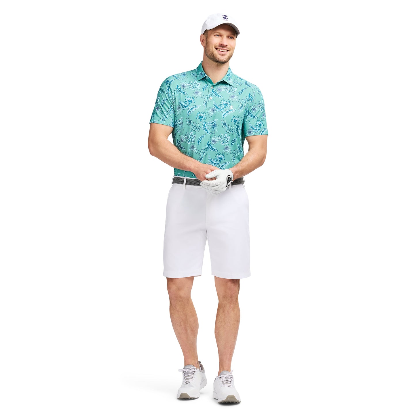 Izod Golf Swingflex Elite Printed Polo - Beryl Green