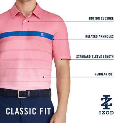 Izod Golf Swingflex Elite Printed Polo - Beryl Green