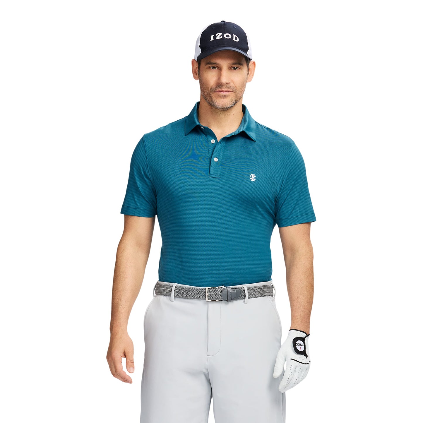 Izod Golf Swingflex Elite Mesh Polo - Blue Coral
