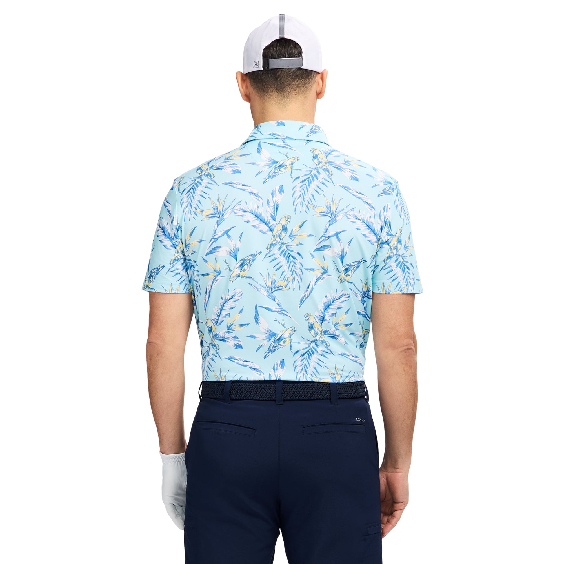 Izod Swingflex Elite Short Sleeve Printed Golf Polo - Limpet Shell