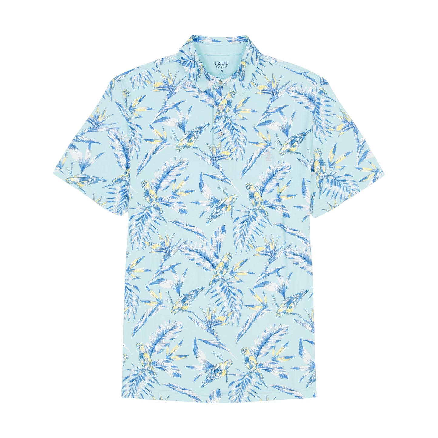 Izod Swingflex Elite Short Sleeve Printed Golf Polo - Limpet Shell