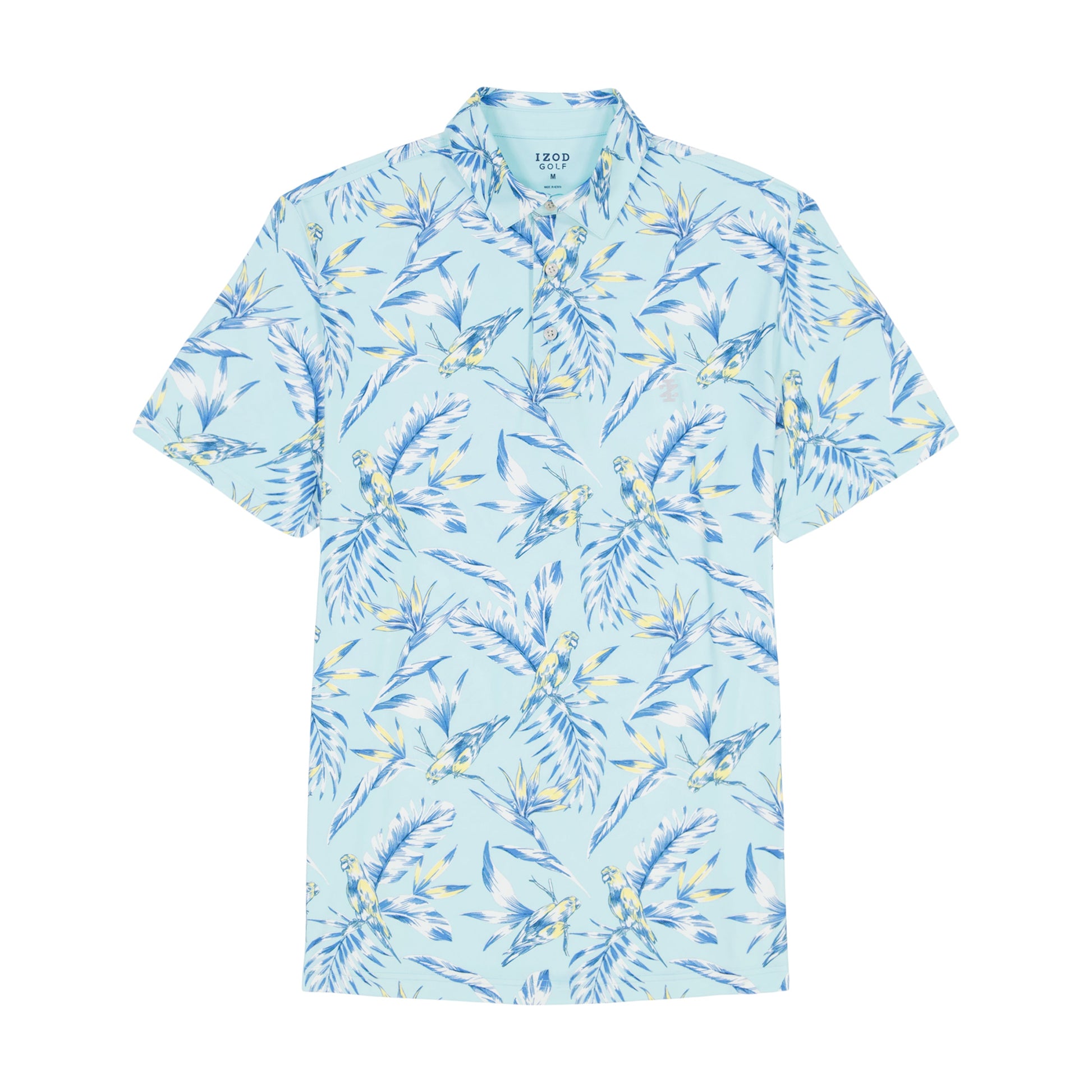 Izod Swingflex Elite Short Sleeve Printed Golf Polo - Limpet Shell