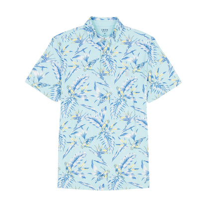 Izod Swingflex Elite Short Sleeve Printed Golf Polo - Limpet Shell