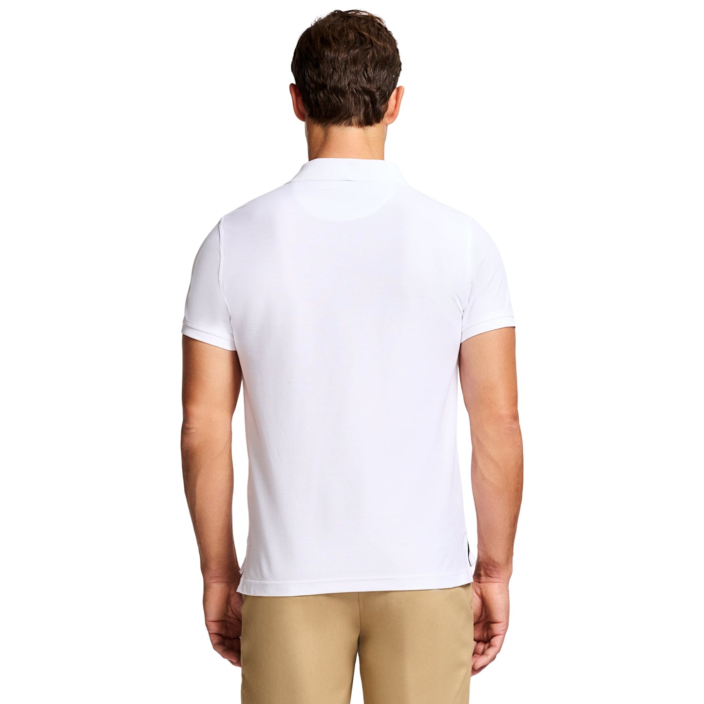 Izod ADVANTAGE PERFORMANCE SHORT-SLEEVE SLIM-FIT POLO SHIRT BRIGHT WHITE