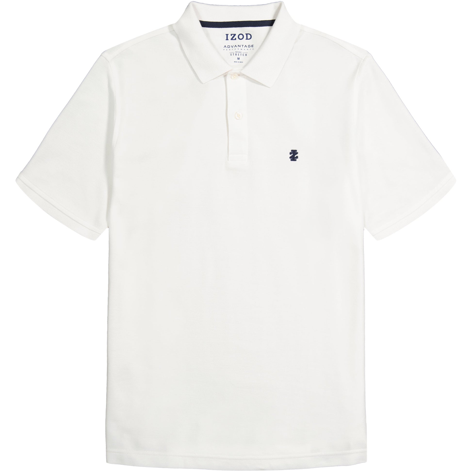Izod ADVANTAGE PERFORMANCE SHORT-SLEEVE SLIM-FIT POLO SHIRT BRIGHT WHITE