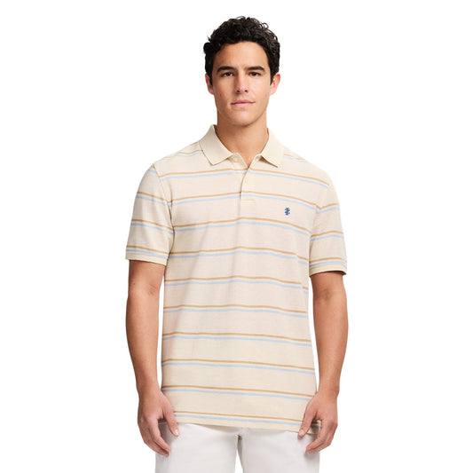 Izod Advantage Performance Striped Polo - Rock Hthr