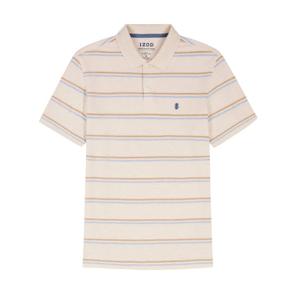 Izod Advantage Performance Striped Polo - Rock Hthr