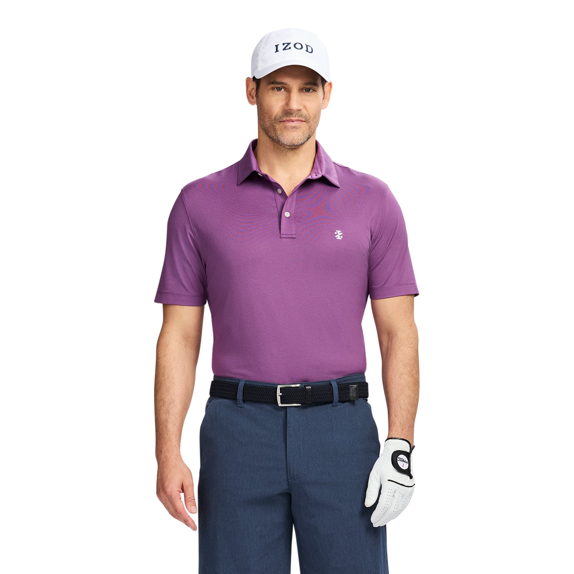 Izod Golf Swingflex Elite Mesh Polo - Sunset Purple