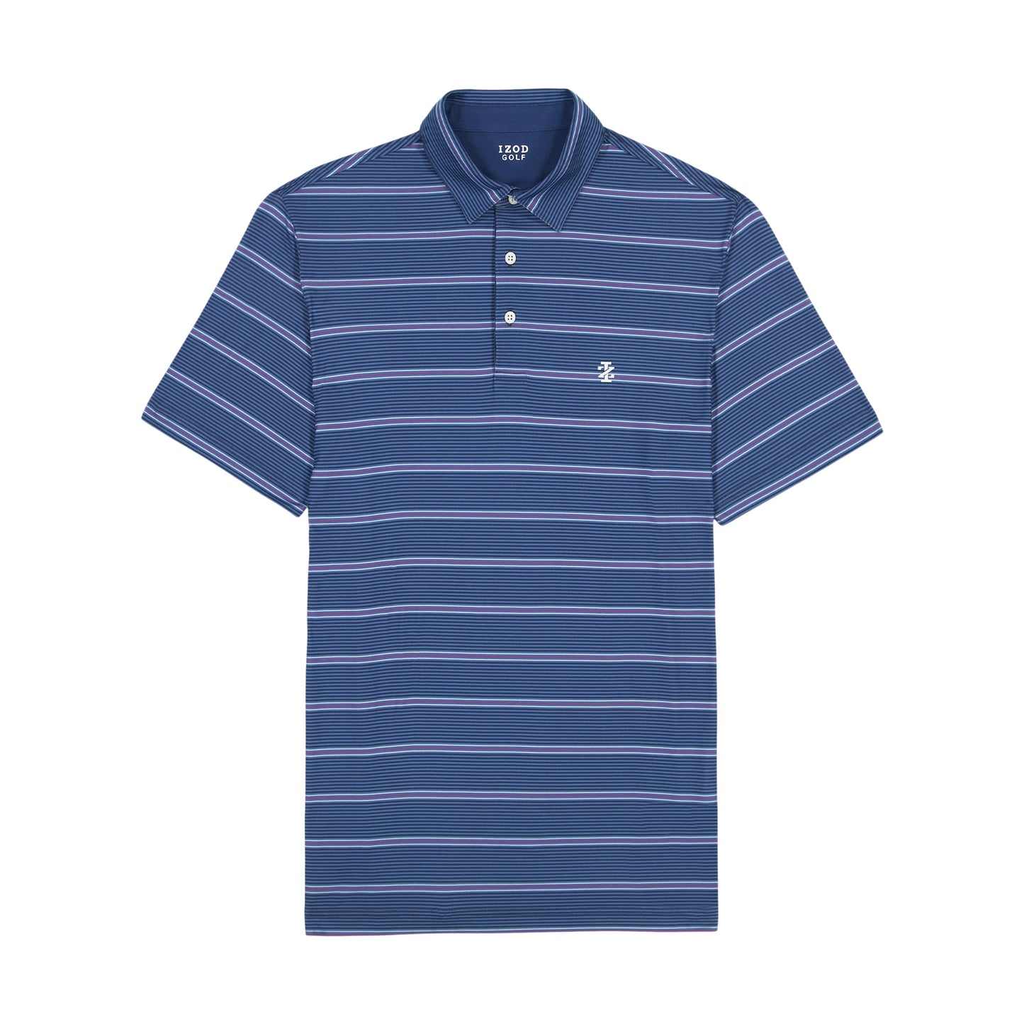 Izod Golf Swingflex Elite Stripe Polo - Navy Blazer