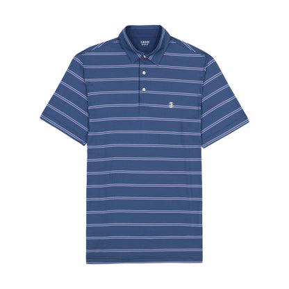 Izod Golf Swingflex Elite Stripe Polo - Navy Blazer