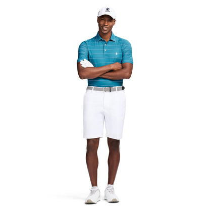 Izod Golf Swingflex Elite Stripe Polo - Blue Coral