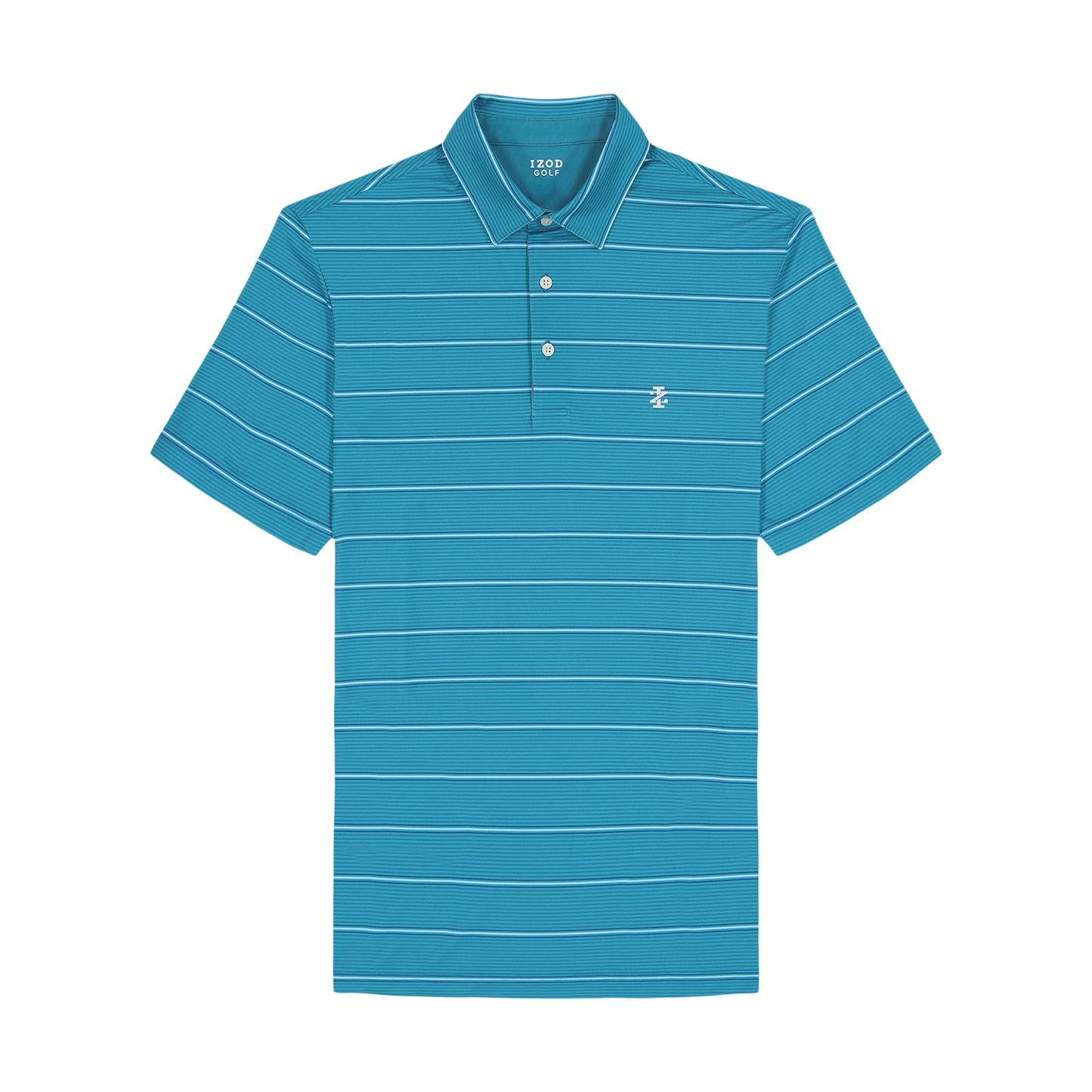 Izod Golf Swingflex Elite Stripe Polo - Blue Coral