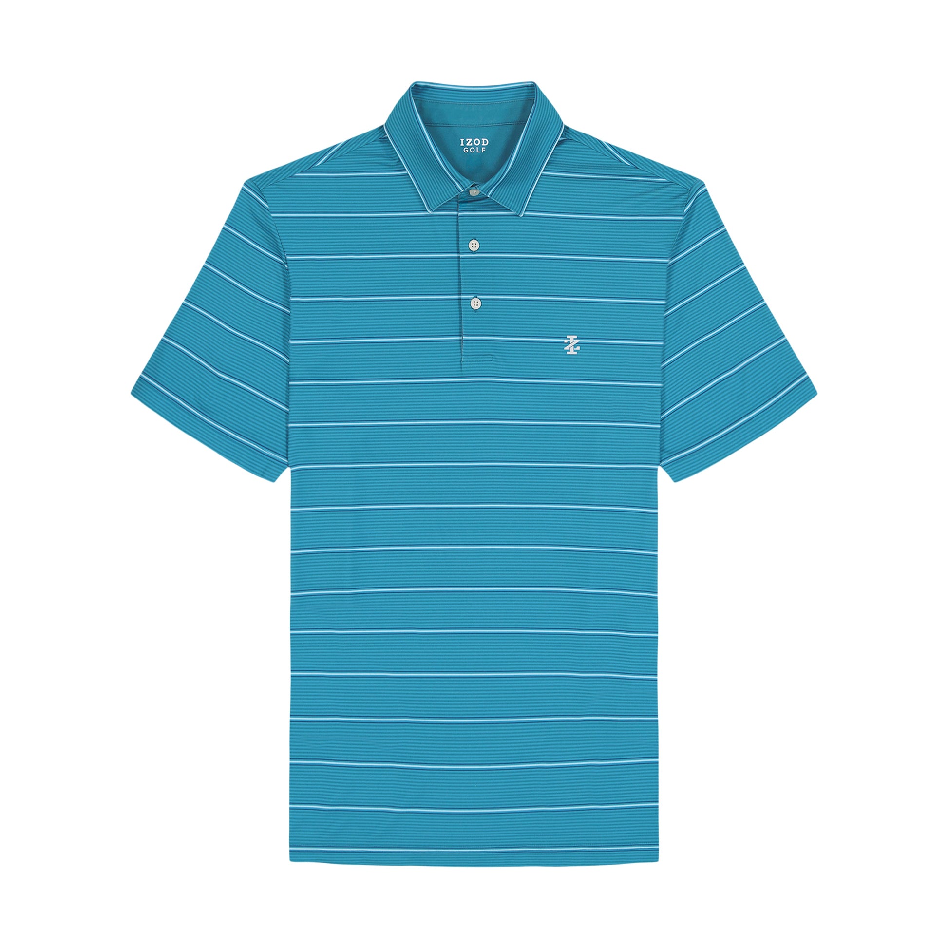 Izod Golf Swingflex Elite Stripe Polo - Blue Coral