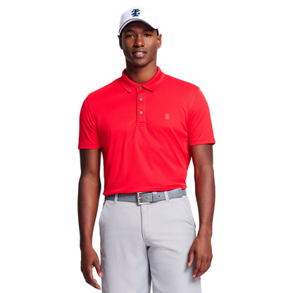 Izod Performance Golf Grid Stretch Polo - Polish Red