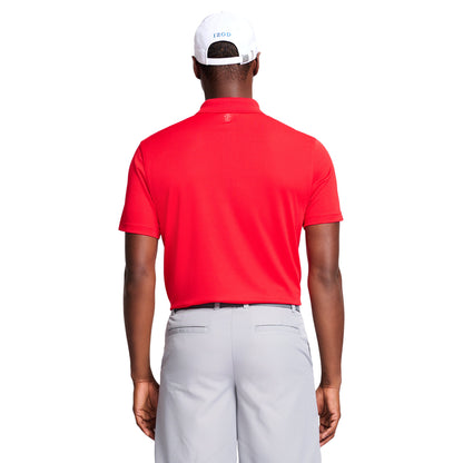 Izod Performance Golf Grid Stretch Polo - Polish Red