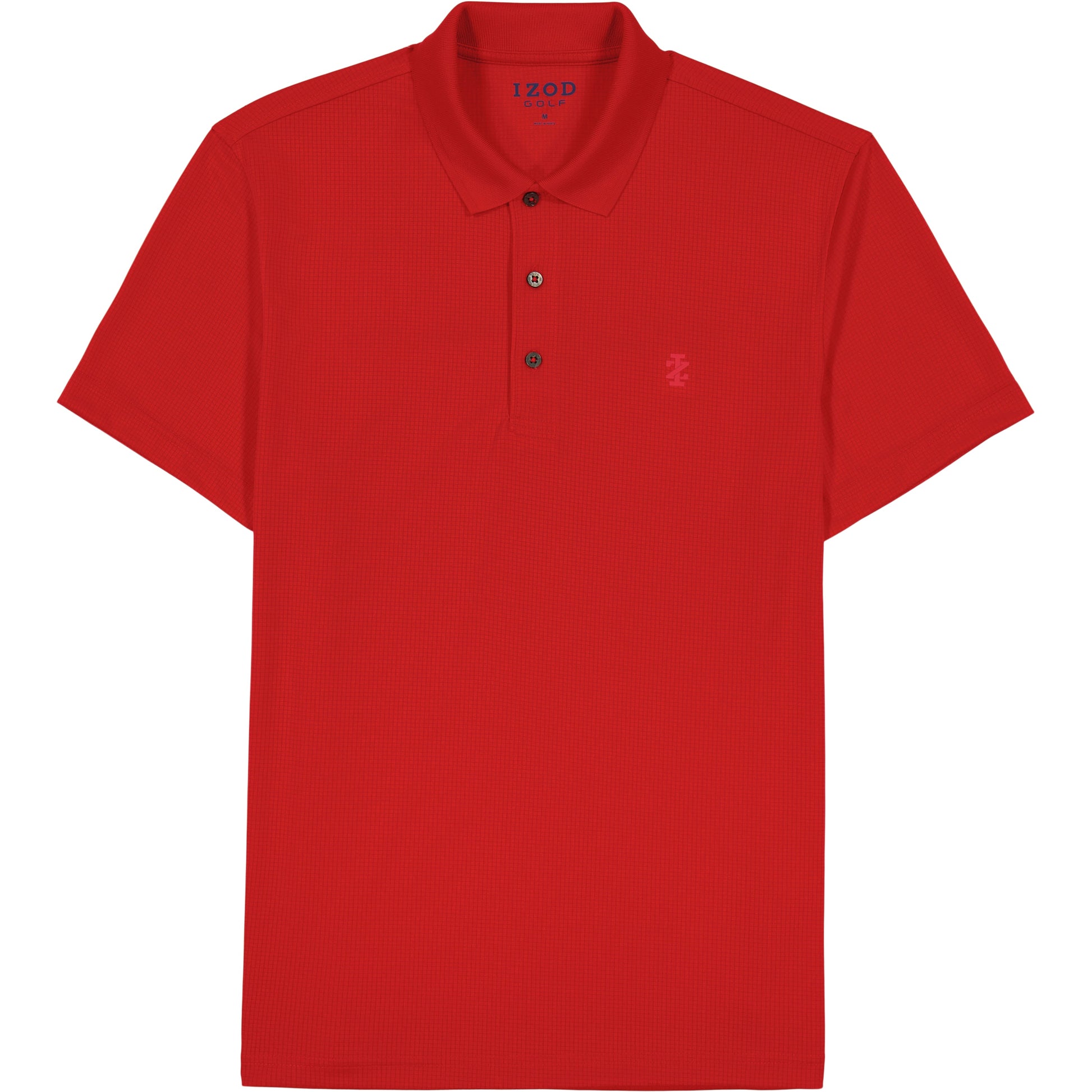 Izod Performance Golf Grid Stretch Polo - Polish Red