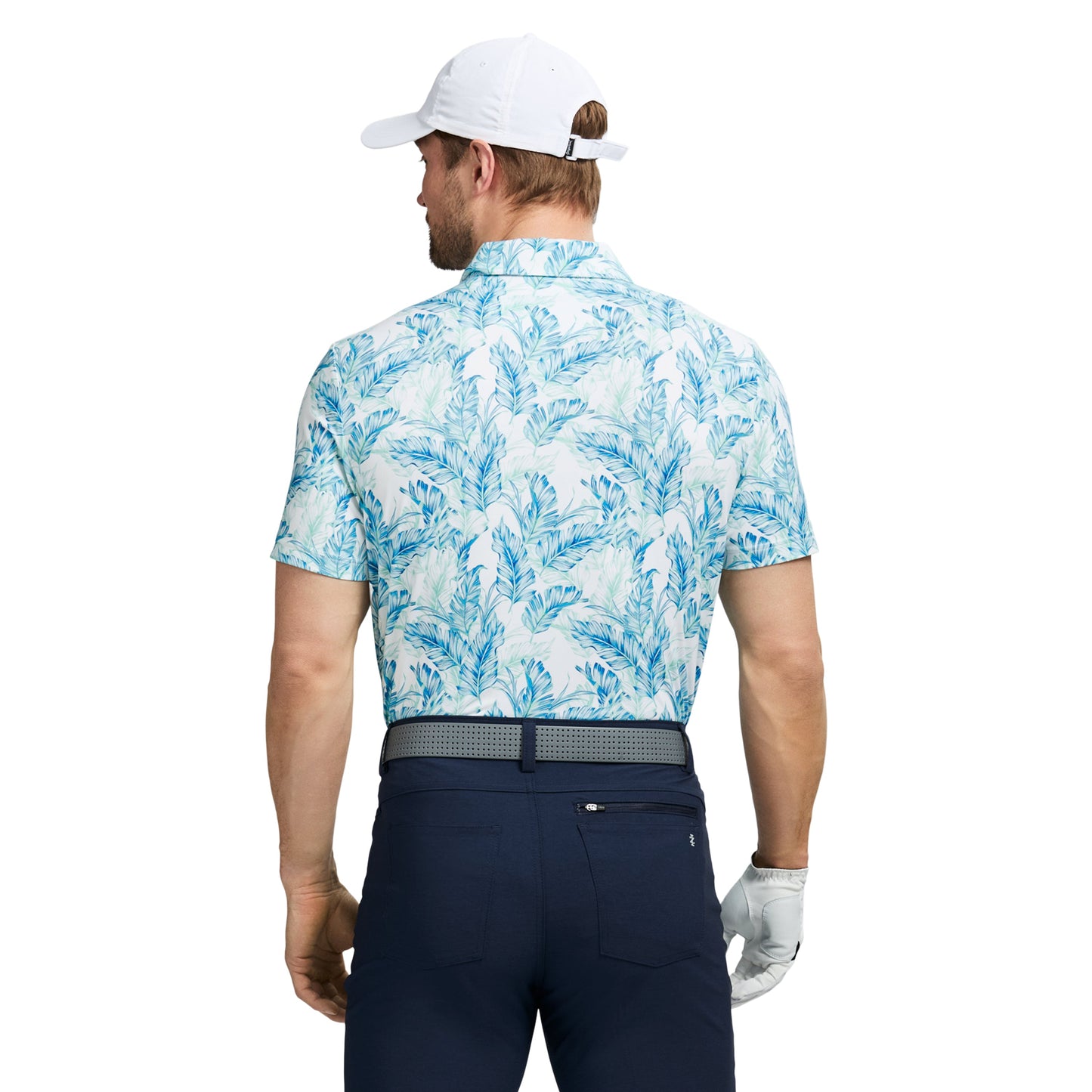 Izod Swingflex Elite Short Sleeve Printed Golf Polo - Limpet Shell