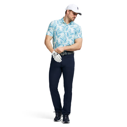 Izod Swingflex Elite Short Sleeve Printed Golf Polo - Limpet Shell