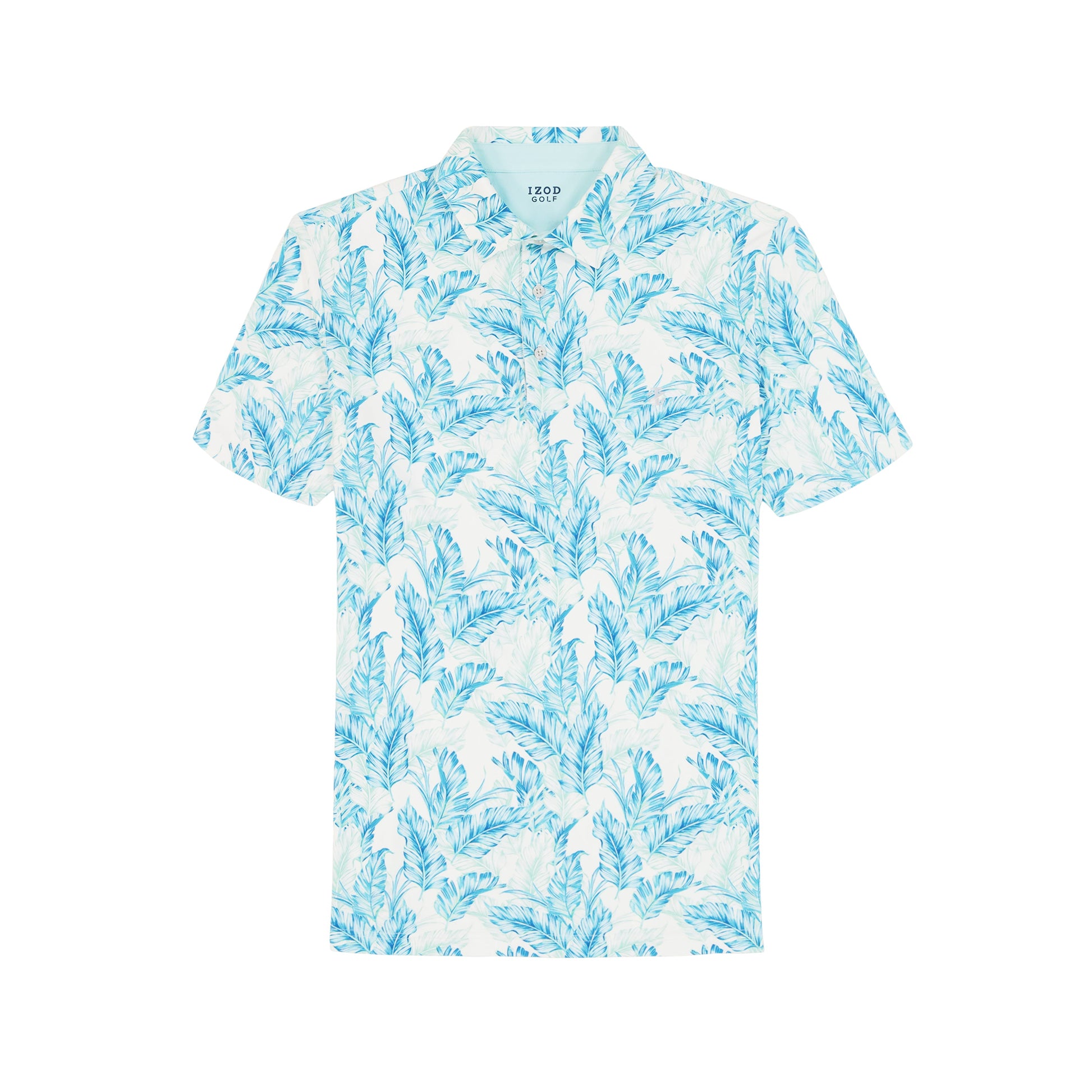 Izod Swingflex Elite Short Sleeve Printed Golf Polo - Limpet Shell