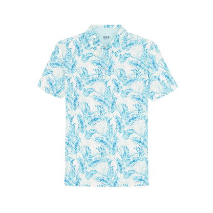 Izod Swingflex Elite Short Sleeve Printed Golf Polo - Limpet Shell