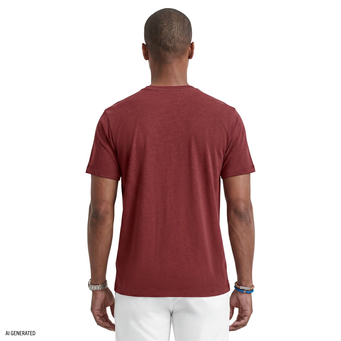 Izod SALTWATER SOFT WASH POCKET CREW - SUNDRIED TOMATO