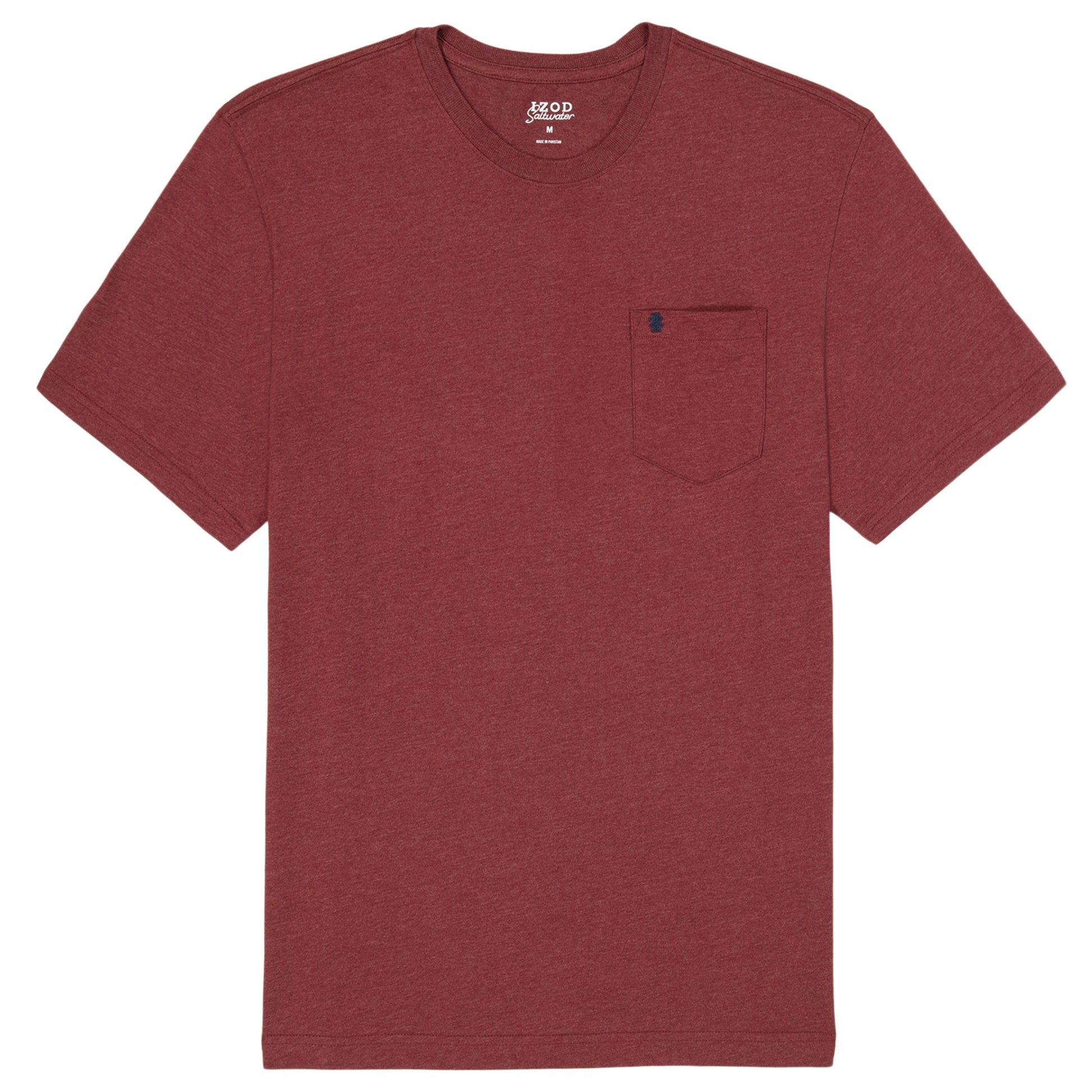 Izod SALTWATER SOFT WASH POCKET CREW - SUNDRIED TOMATO