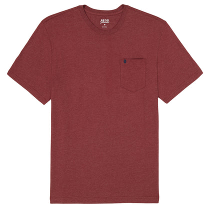 Izod SALTWATER SOFT WASH POCKET CREW - SUNDRIED TOMATO