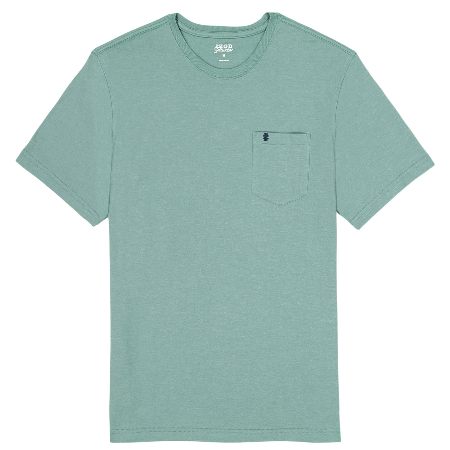 Izod SALTWATER SOFT WASH POCKET CREW - BERYL GREEN