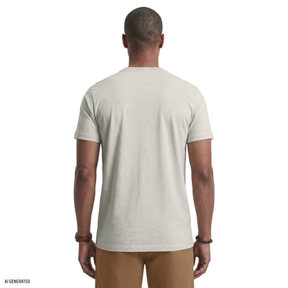 Izod SALTWATER SOFT WASH POCKET CREW - OATMEAL HTR