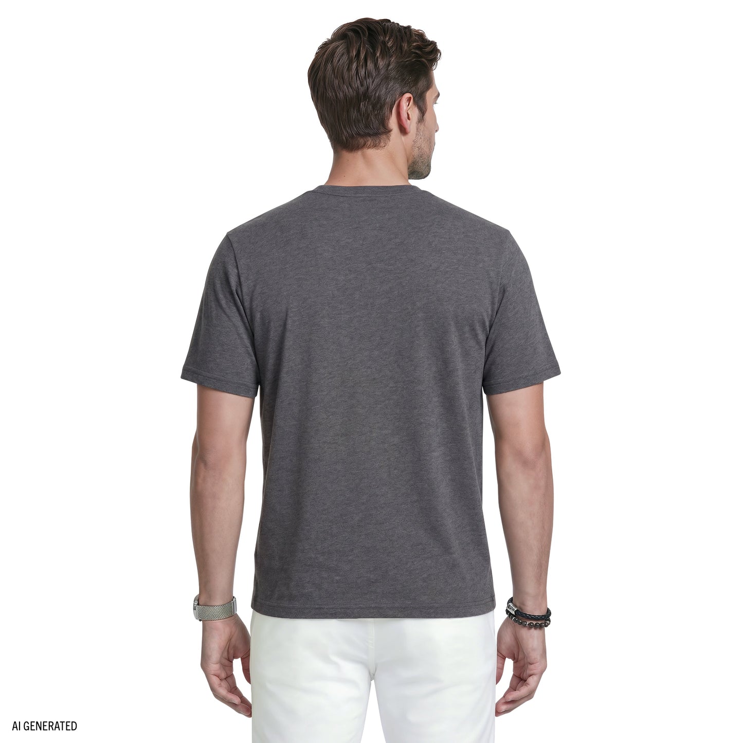 Izod SALTWATER SOFT WASH POCKET CREW - CARBON HTHR