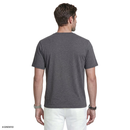 Izod SALTWATER SOFT WASH POCKET CREW - CARBON HTHR