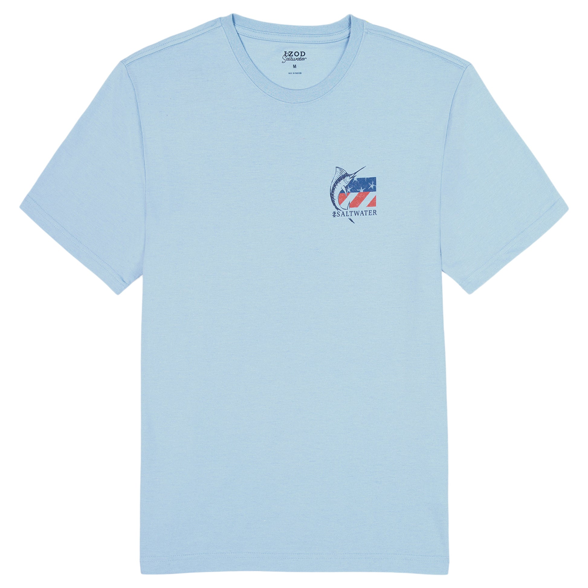Izod SALTWATER SHORT SLEEVE GRAPHIC TEE - CHAMBRAY BLUE