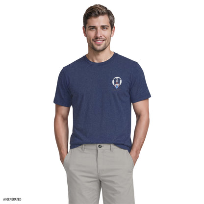 Izod SALTWATER SHORT SLEEVE GRAPHIC TEE - MEDIEVAL BLUE