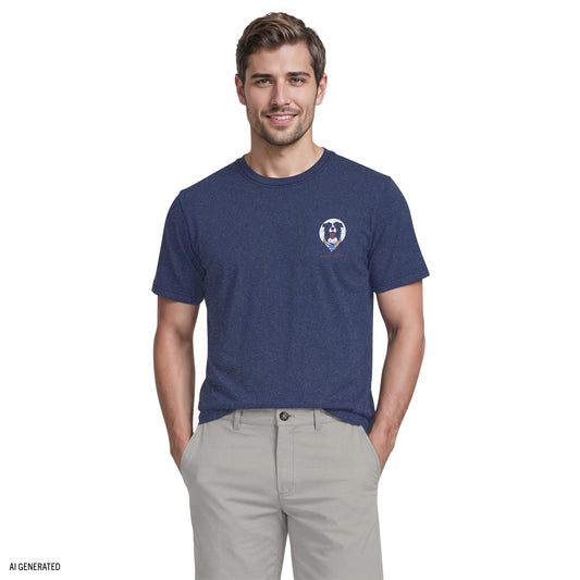 Izod SALTWATER SHORT SLEEVE GRAPHIC TEE - MEDIEVAL BLUE