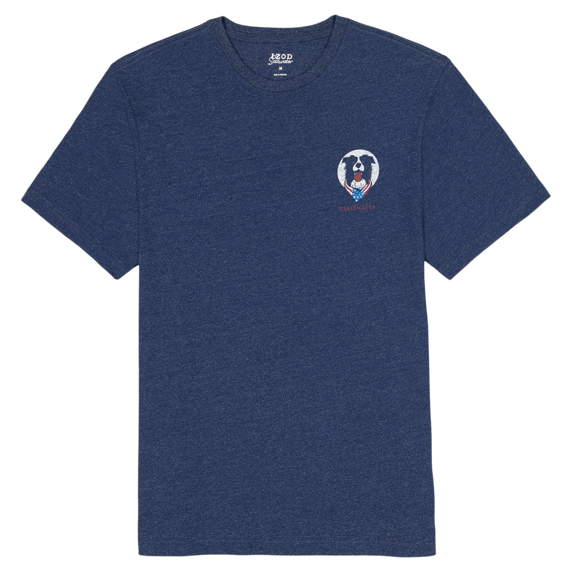 Izod SALTWATER SHORT SLEEVE GRAPHIC TEE - MEDIEVAL BLUE