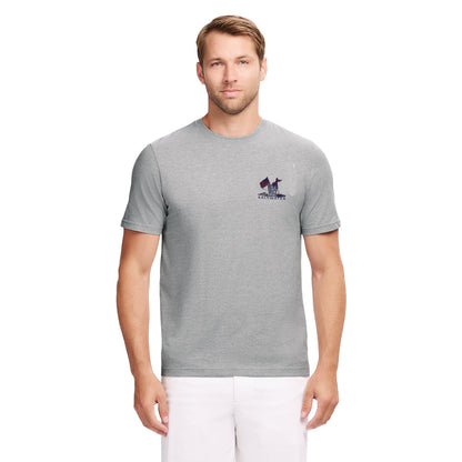 Izod SALTWATER SHORT SLEEVE GRAPHIC TEE - LT GREY HTHR