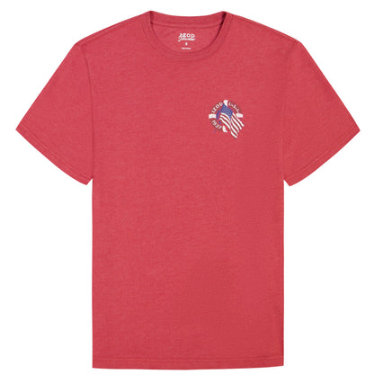 Izod SALTWATER SHORT SLEEVE GRAPHIC TEE - GARNET ROSE