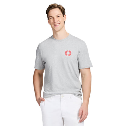 Izod SALTWATER SHORT SLEEVE GRAPHIC TEE - HARBOR MIST